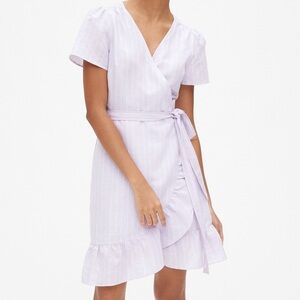 Women’s linen-cotton wrap dress
